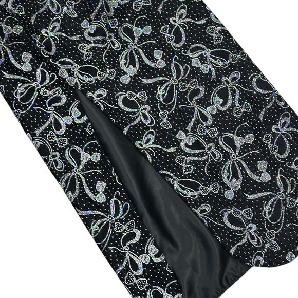 NWT 90s Do You Love Me? Velvet Glitter Formal Dress - Picture 11 of 11